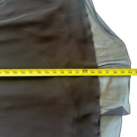 ABS Allen Schwartz Brown Chiffon Strapless Gown Floor Length Dress Size 4 NWT - Picture 10 of 13